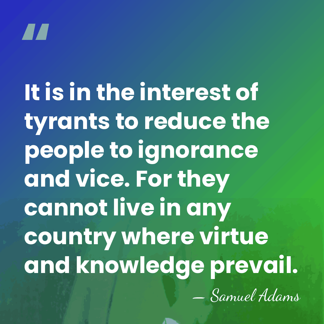 It is in the interest of tyrants to reduce the people to&hellip; - Samuel Adams