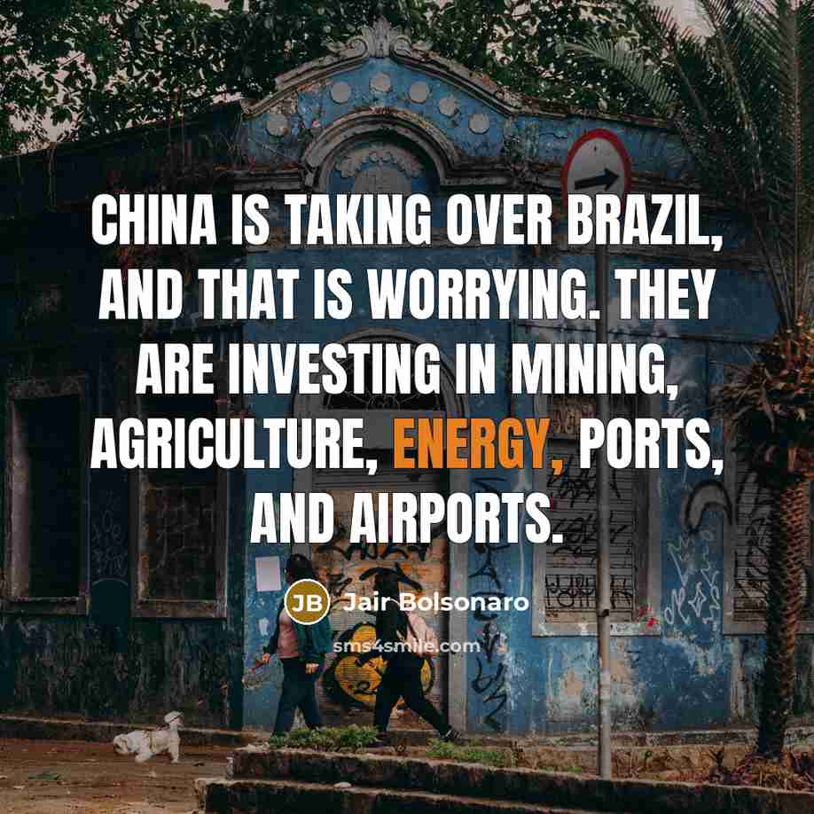 “China is taking over Brazil, and that is worrying. They…” quote by Jair Bolsonaro