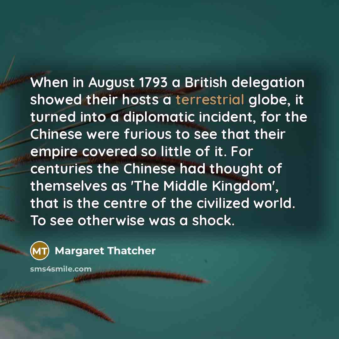 “When in August 1793 a British delegation showed their hosts…” quote by Margaret Thatcher