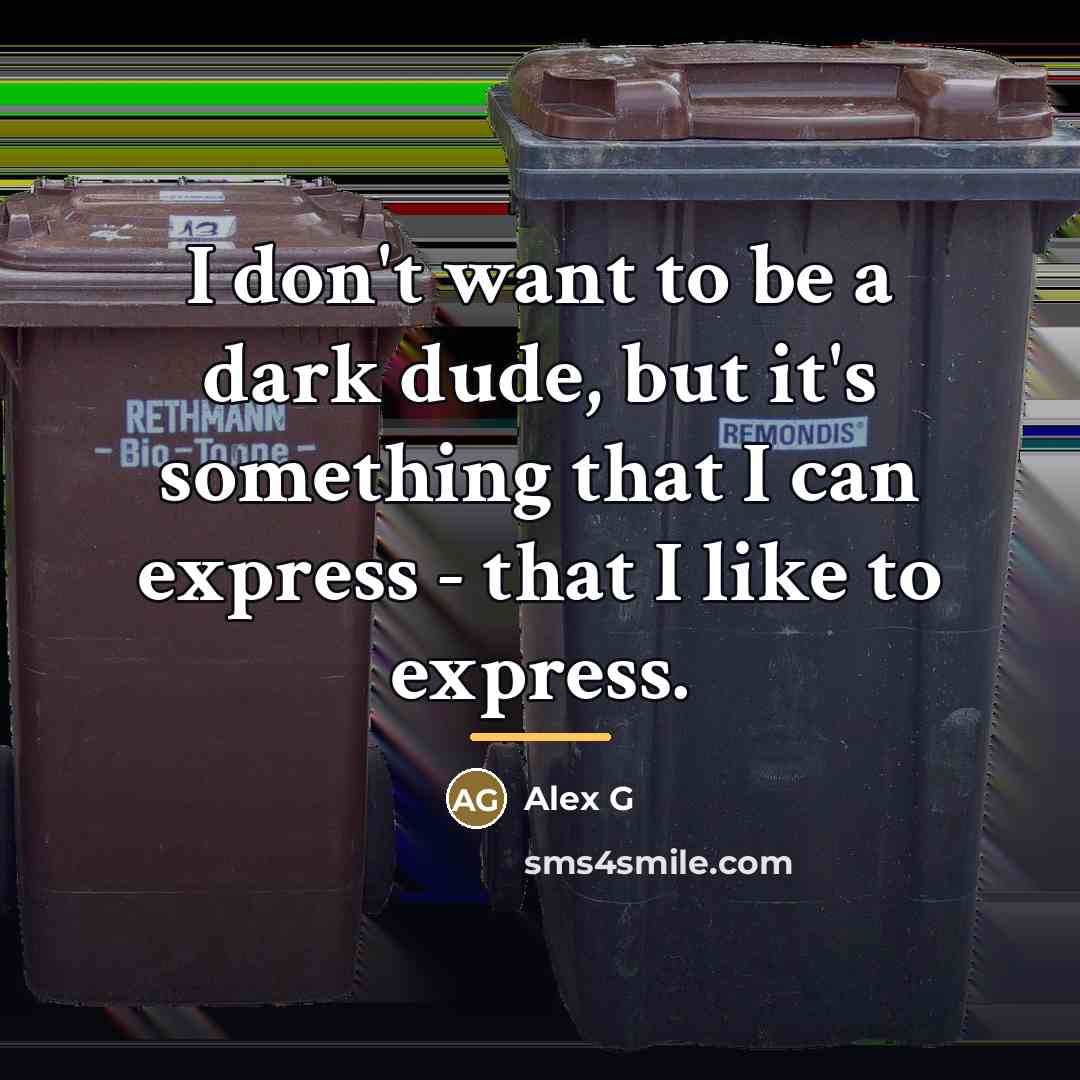 “I don't want to be a dark dude, but it's…” quote by Alex G