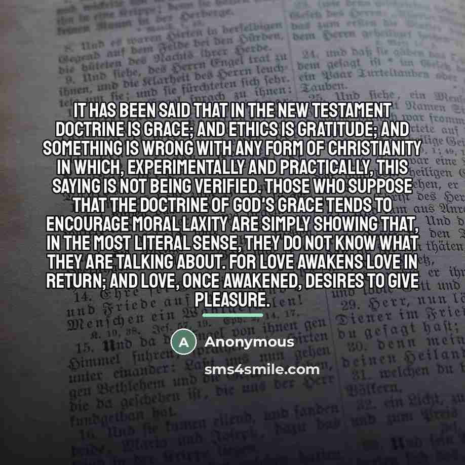 “It has been said that in the New Testament doctrine…” quote by Anonymous