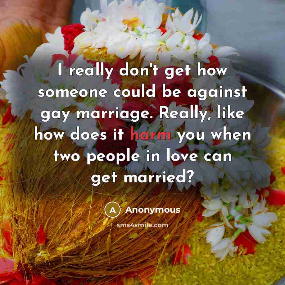 “I really don't get how someone could be against gay…” quote by Anonymous