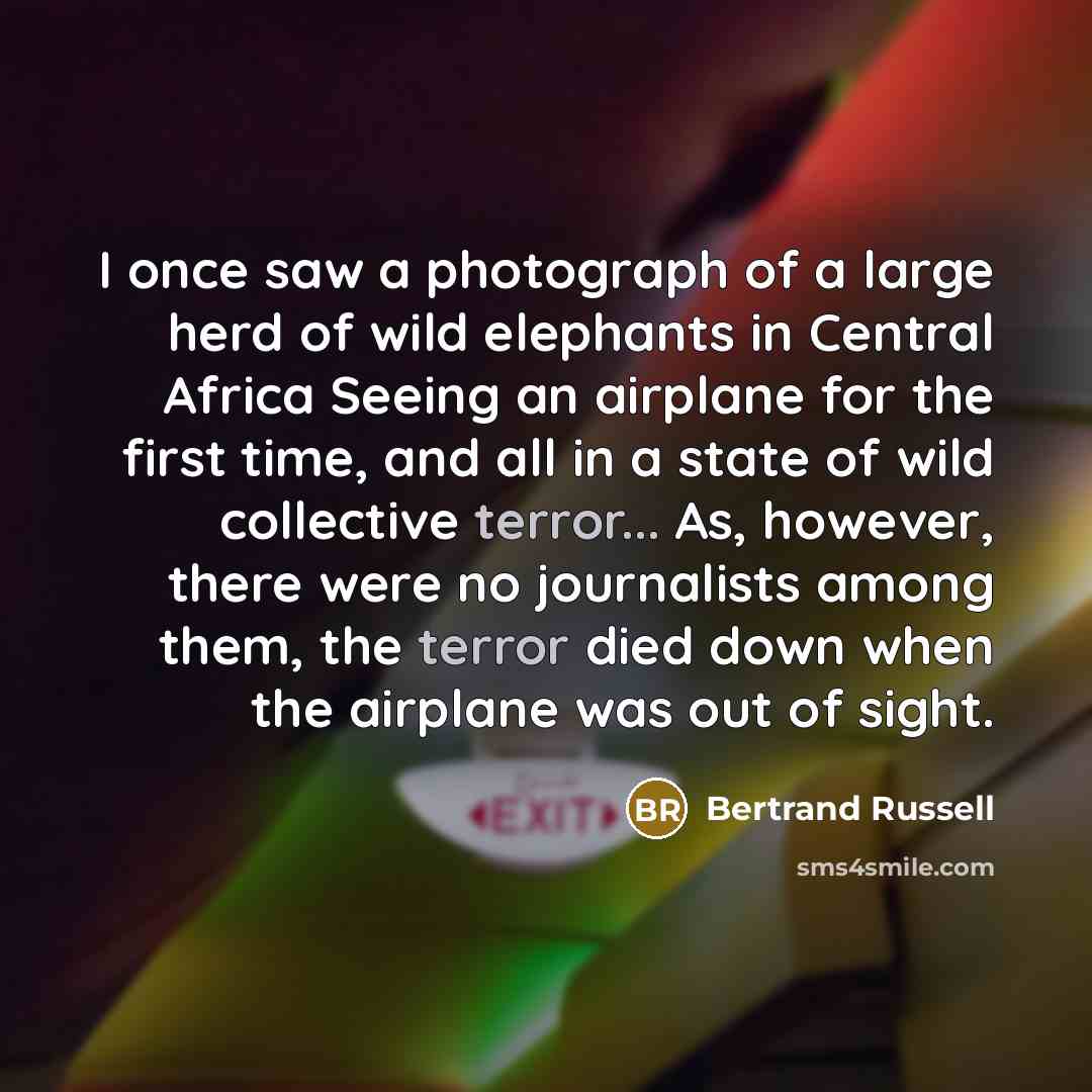 “I once saw a photograph of a large herd of…” quote by Bertrand Russell