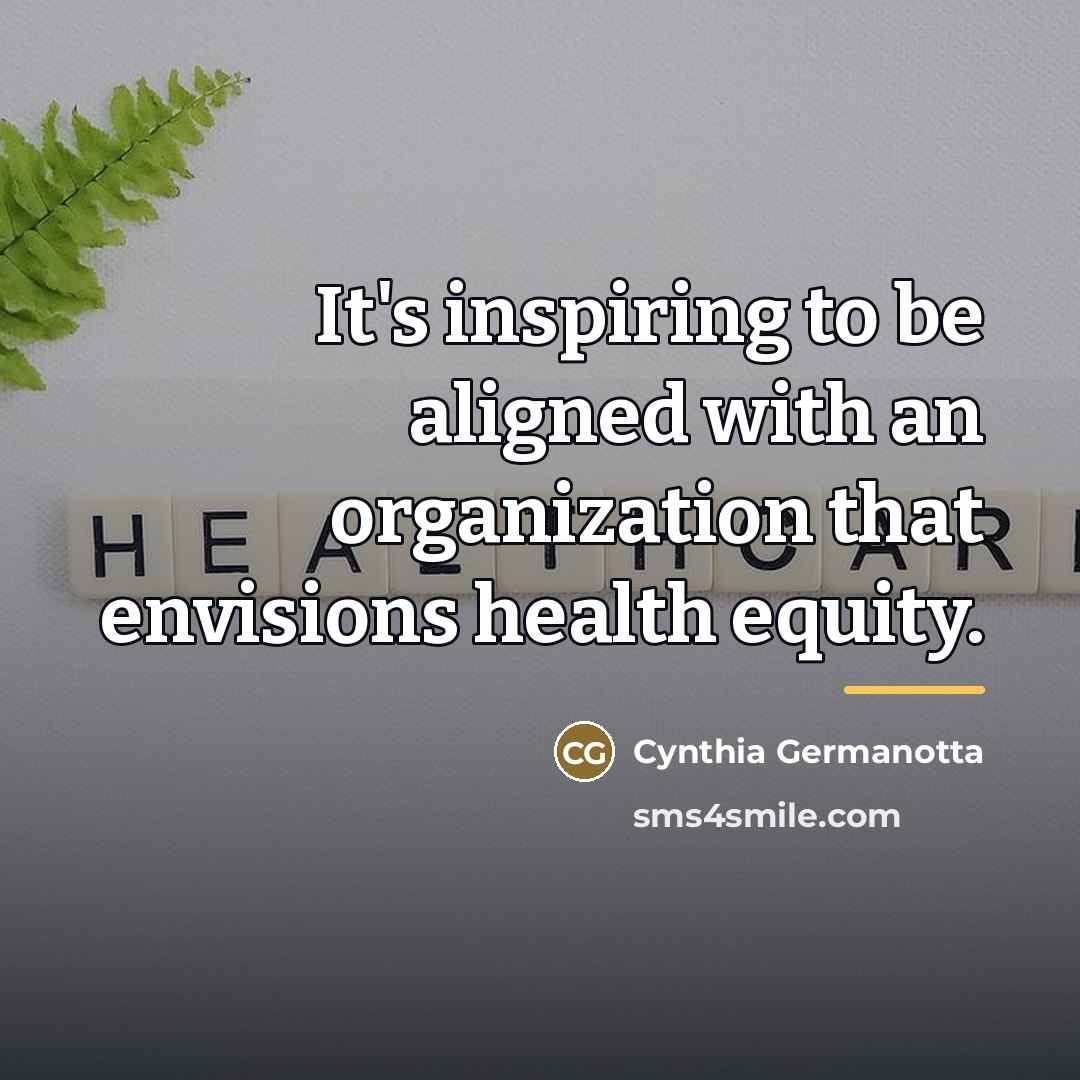 “It's inspiring to be aligned with an organization that envisions…” quote by Cynthia Germanotta