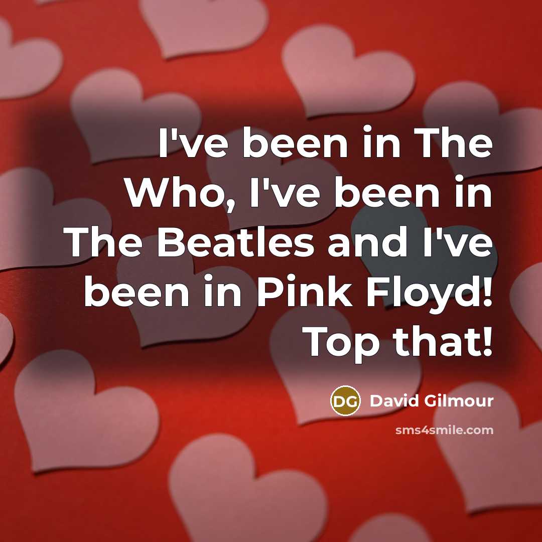 “I've been in The Who, I've been in The Beatles…” quote by David Gilmour