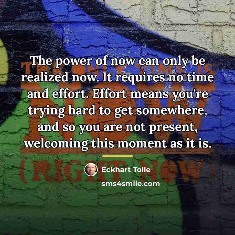 “The power of now can only be realized now. It…” quote by Eckhart Tolle