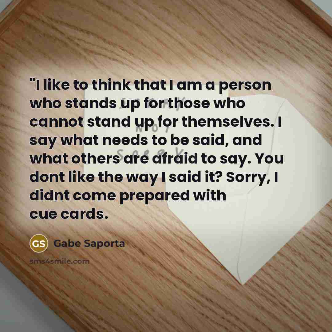 “"I like to think that I am a person who…” quote by Gabe Saporta