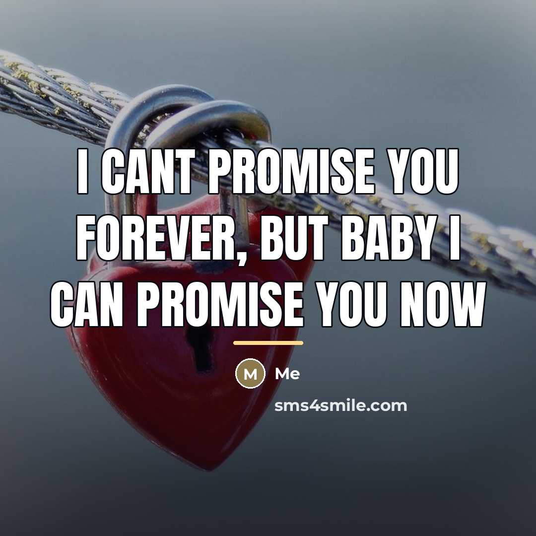 “I cant promise you forever, but baby I can promise…” quote by Me