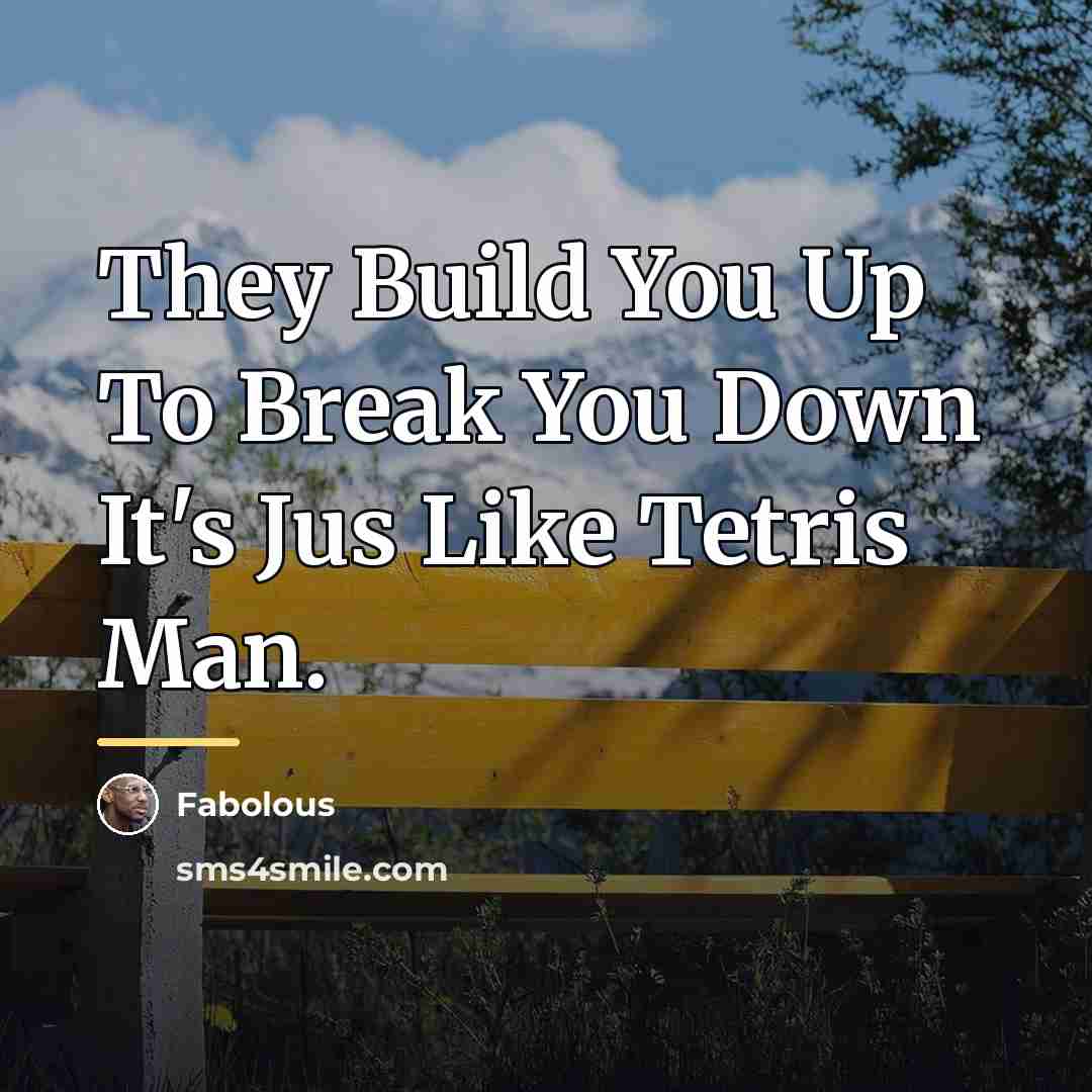 “They Build You Up To Break You Down It's Jus…” quote by Fabolous