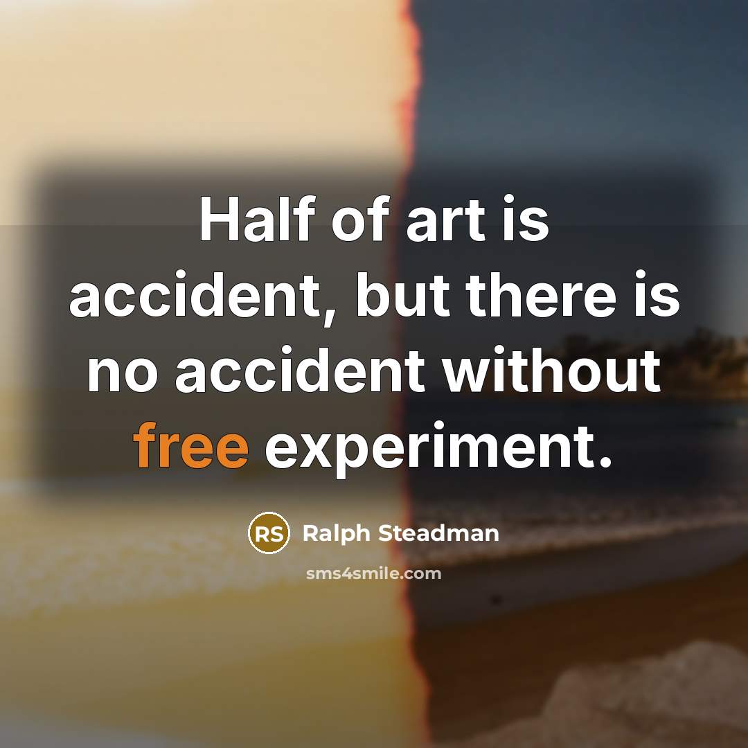 “Half of art is accident, but there is no accident…” quote by Ralph Steadman