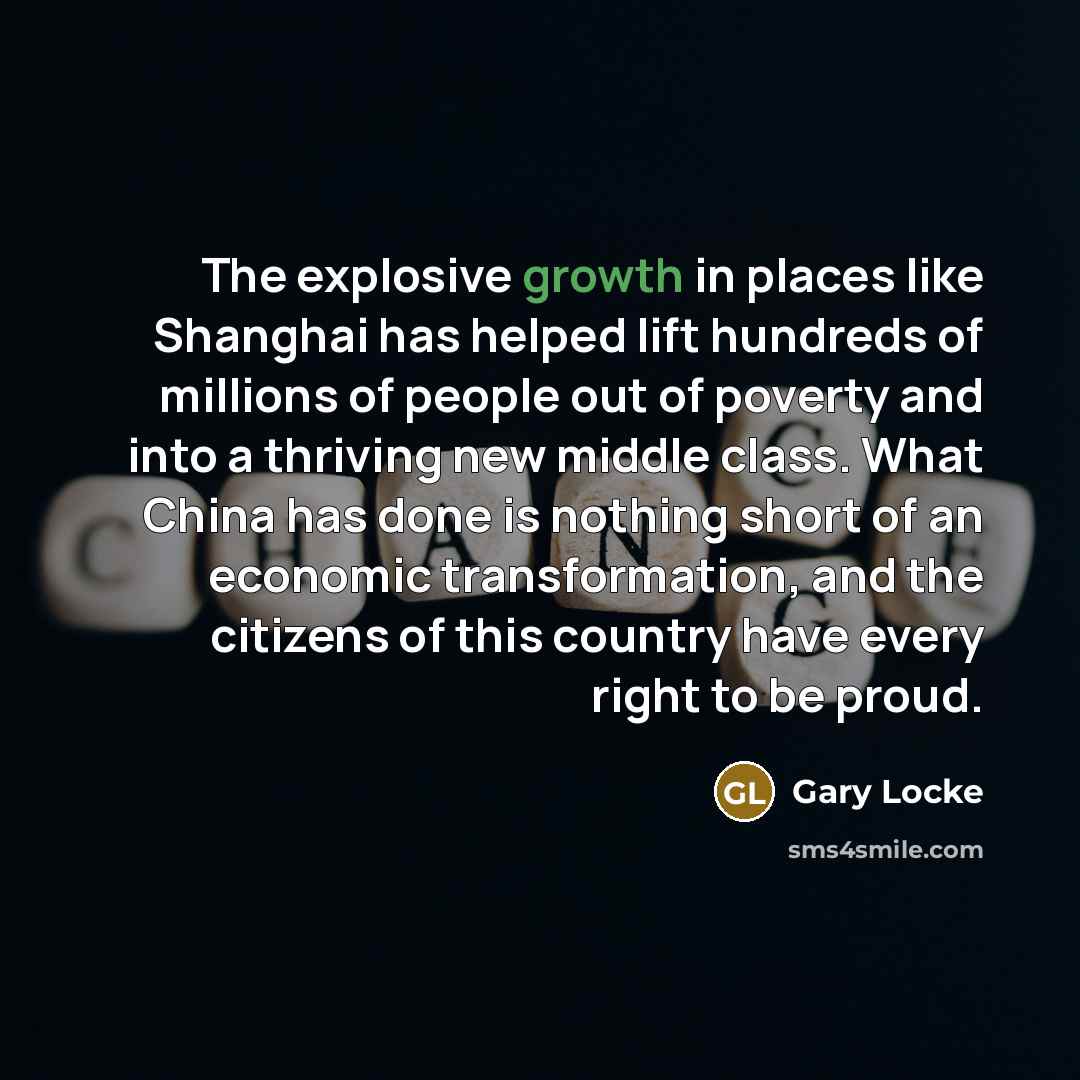 “The explosive growth in places like Shanghai has helped lift…” quote by Gary Locke