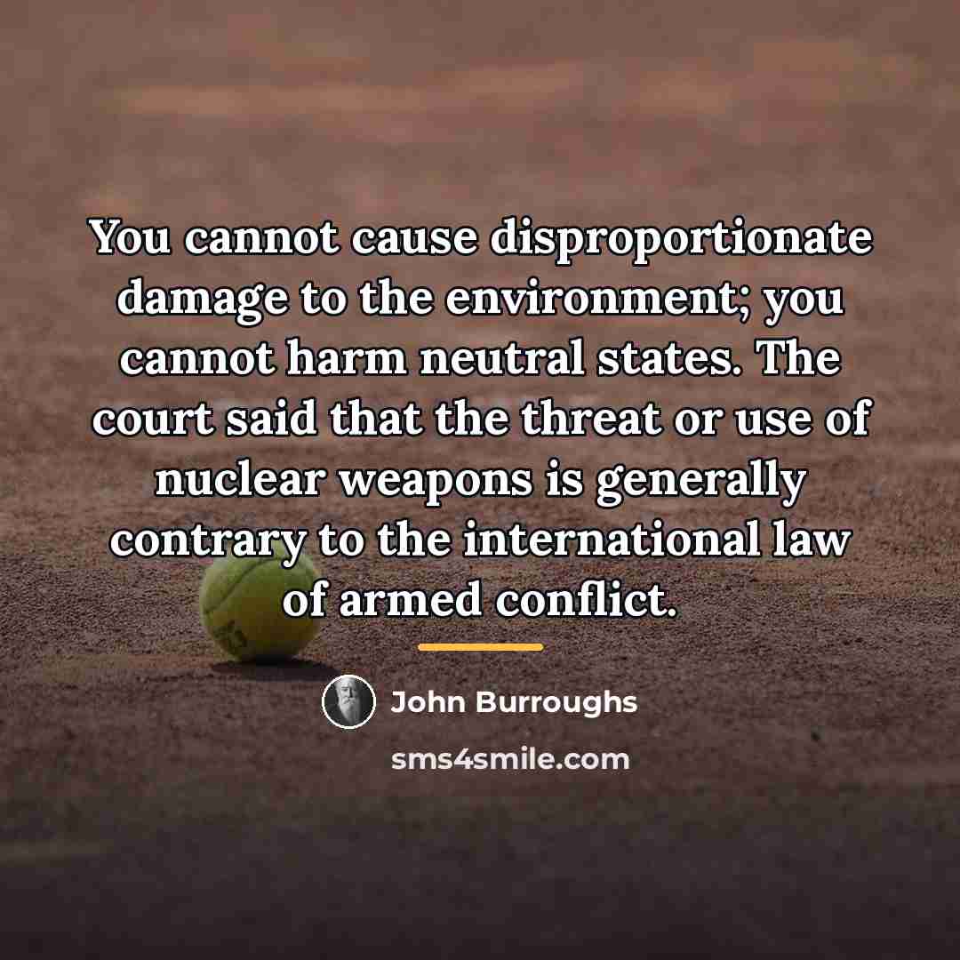 “You cannot cause disproportionate damage to the environment; you cannot…” quote by John Burroughs
