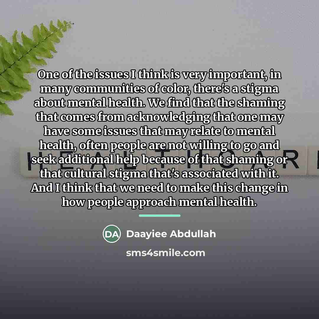 “One of the issues I think is very important, in…” quote by Daayiee Abdullah