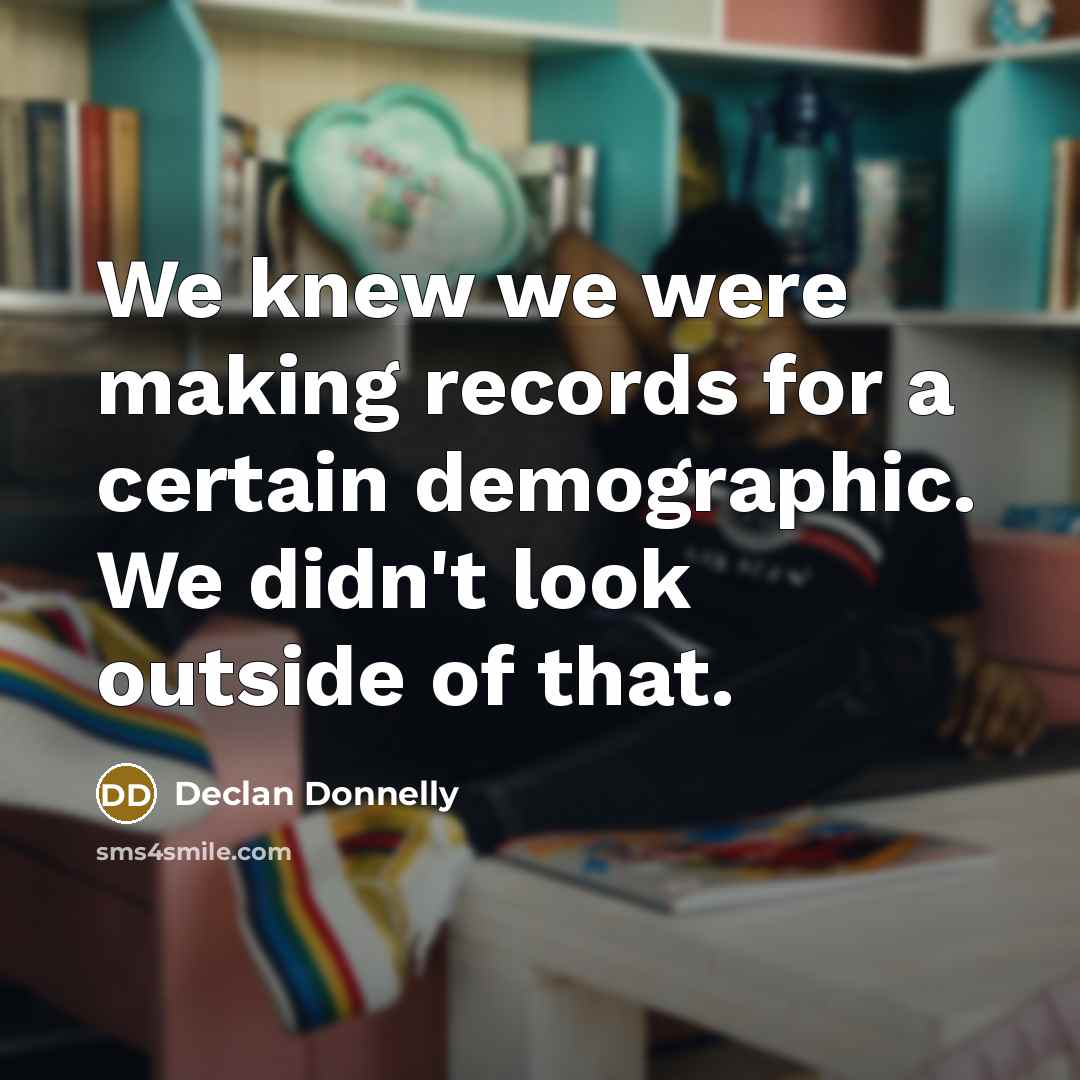 “We knew we were making records for a certain demographic.…” quote by Declan Donnelly