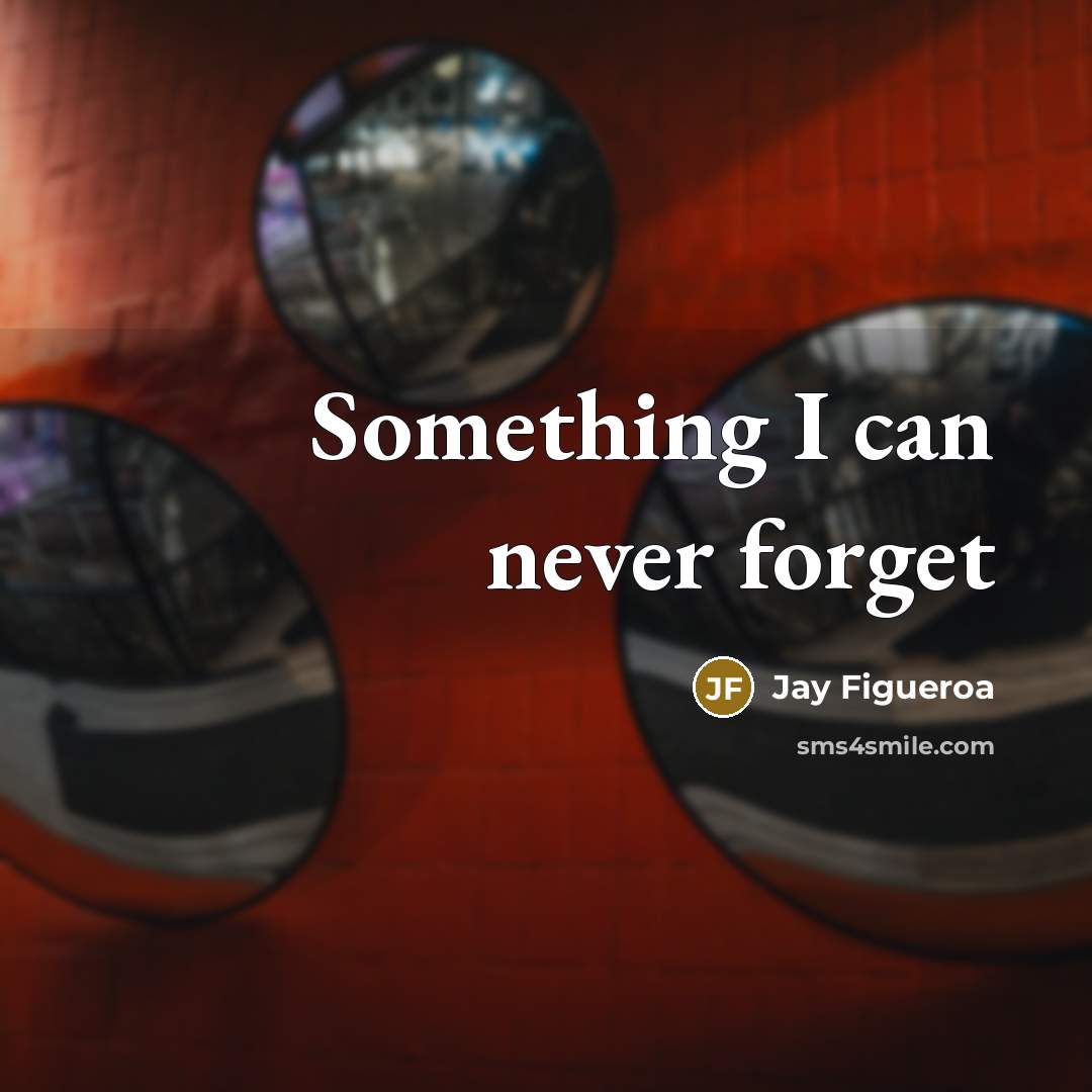 “Something I can never forget” quote by Jay Figueroa