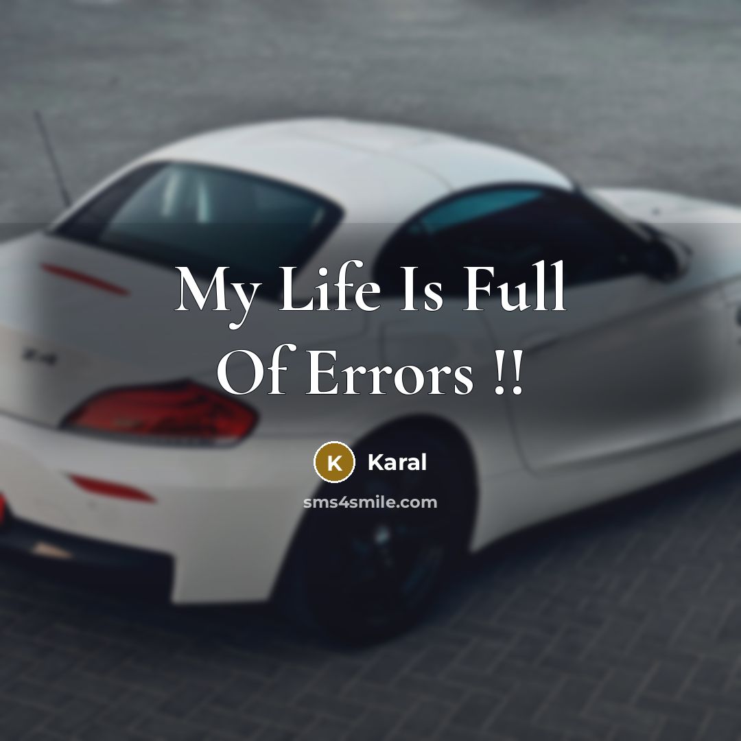 “My Life Is Full Of Errors !!…” quote by Karal