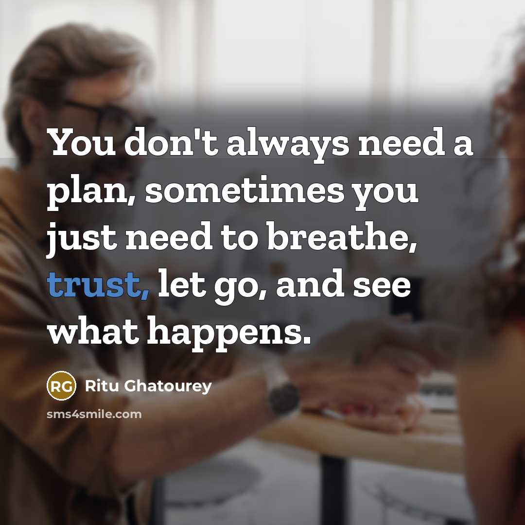 “You don't always need a plan, sometimes you just need…” quote by Ritu Ghatourey