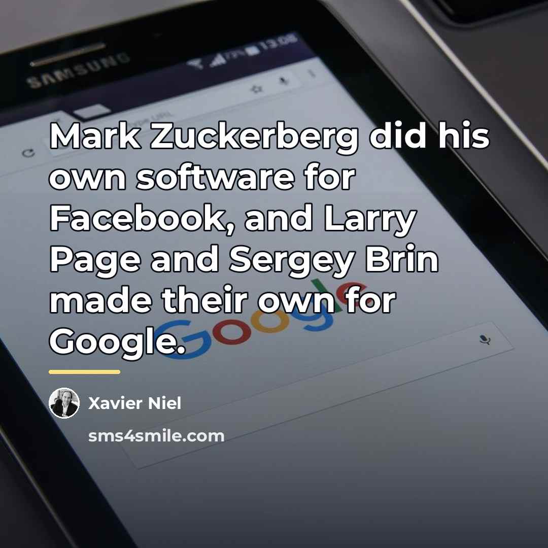 “Mark Zuckerberg did his own software for Facebook, and Larry…” quote by Xavier Niel
