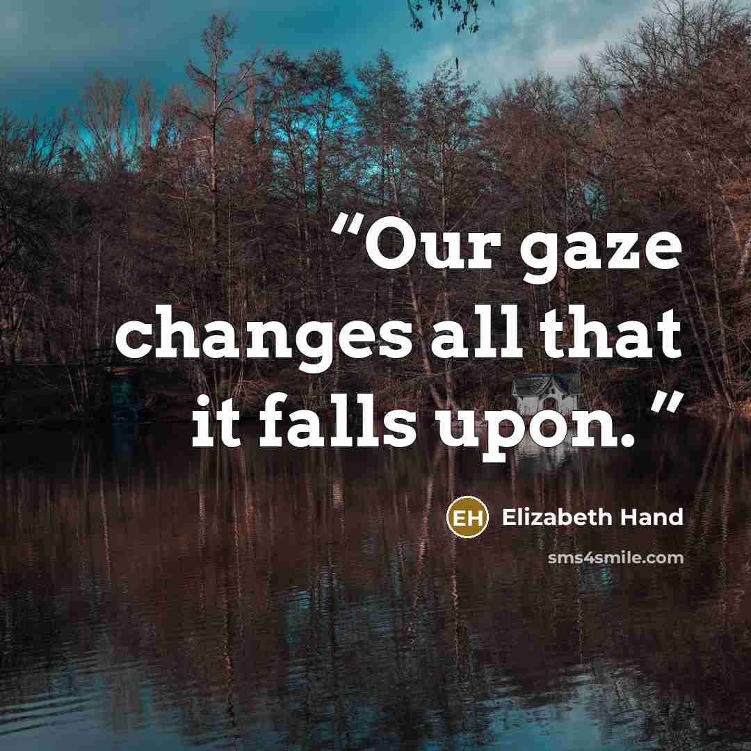 “Our gaze changes all that it falls upon.” quote by Elizabeth Hand