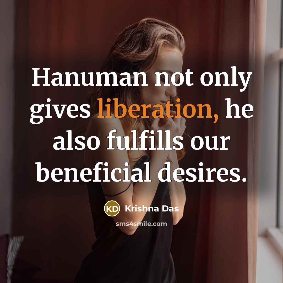 “Hanuman not only gives liberation, he also fulfills our beneficial…” quote by Krishna Das