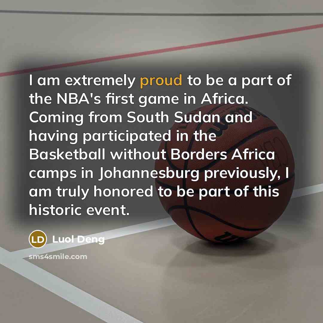 “I am extremely proud to be a part of the…” quote by Luol Deng