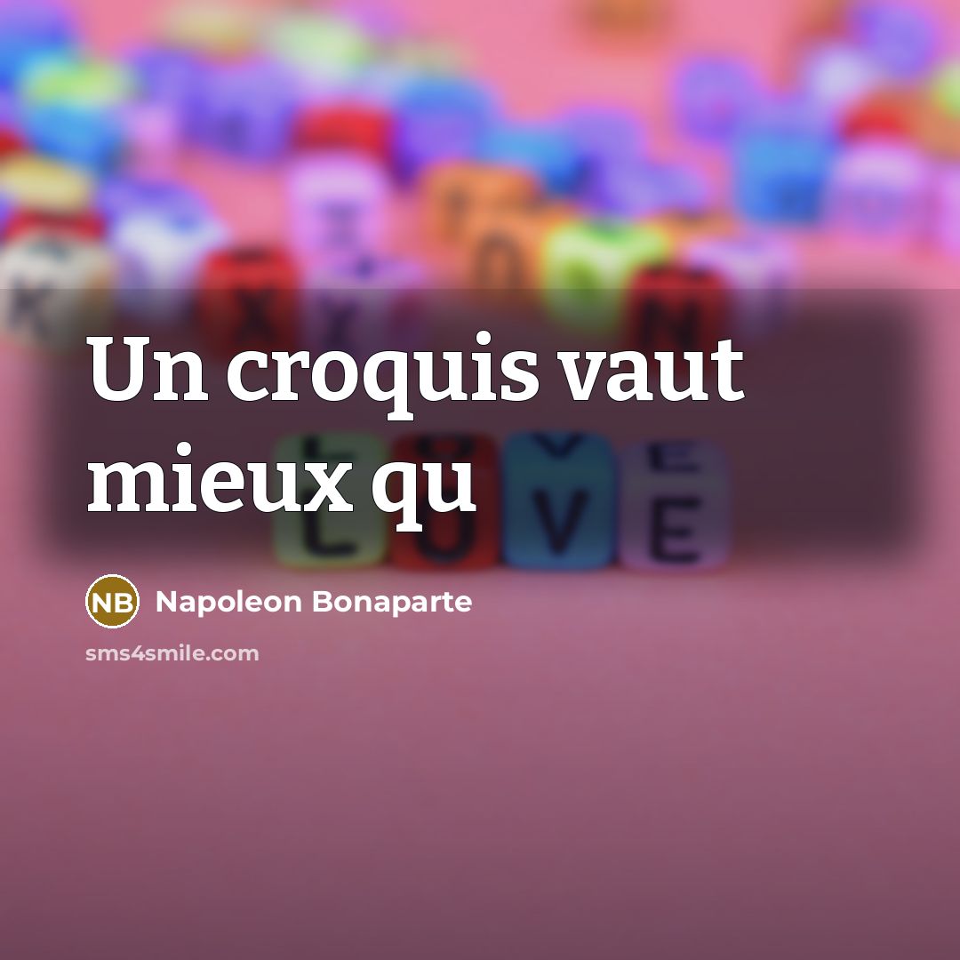 “Un croquis vaut mieux qu…” quote by Napoleon Bonaparte