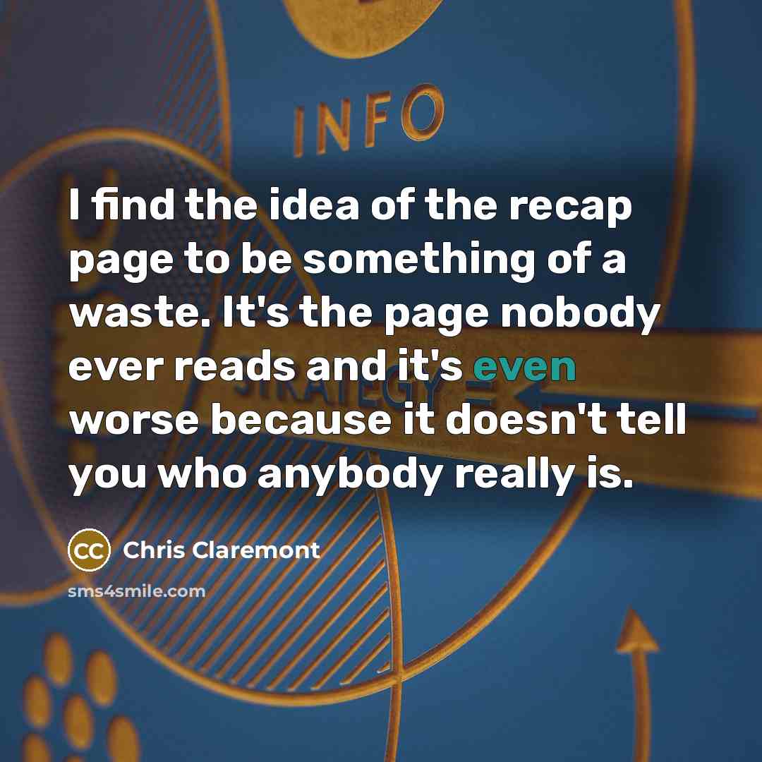 “I find the idea of the recap page to be…” quote by Chris Claremont