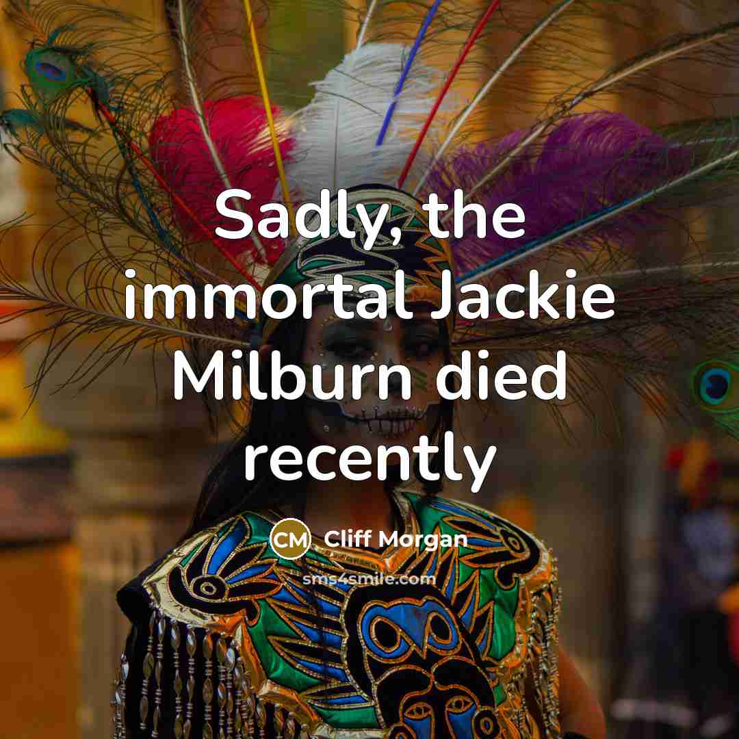 “Sadly, the immortal Jackie Milburn died recently…” quote by Cliff Morgan