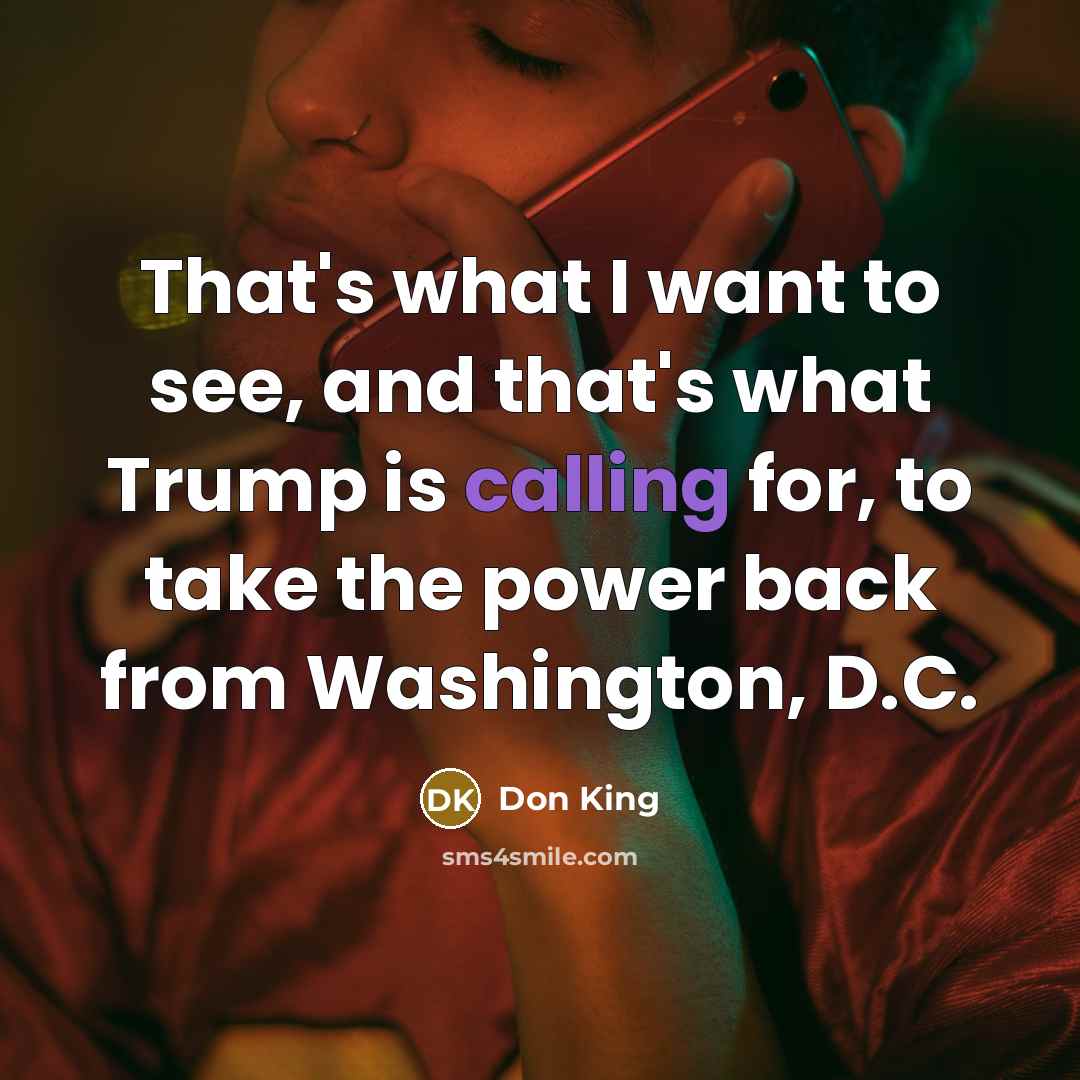 “That's what I want to see, and that's what Trump…” quote by Don King