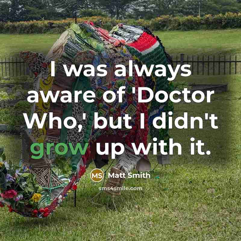 “I was always aware of 'Doctor Who,' but I didn't…” quote by Matt Smith