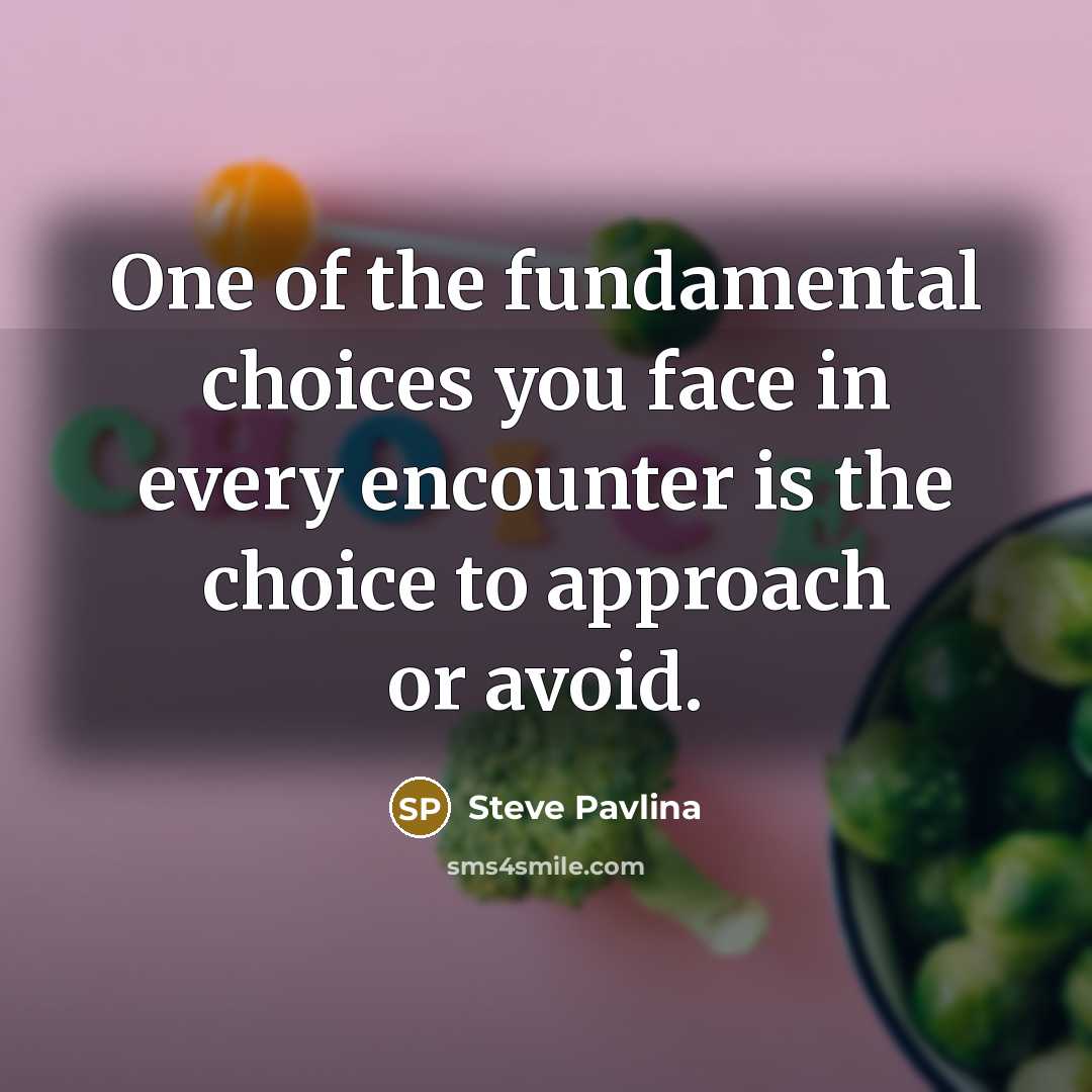 “One of the fundamental choices you face in every encounter…” quote by Steve Pavlina