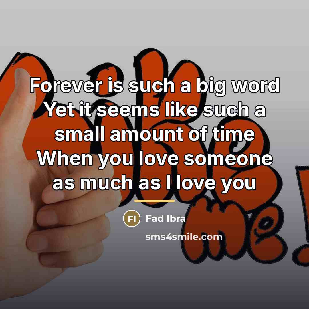 “Forever is such a big word Yet it seems like…” quote by Fad Ibra