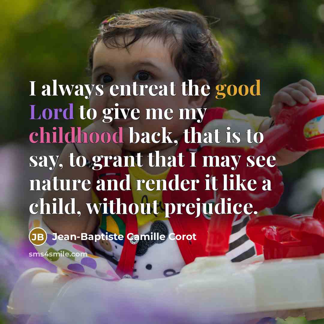 “I always entreat the good Lord to give me my…” quote by Jean-Baptiste Camille Corot