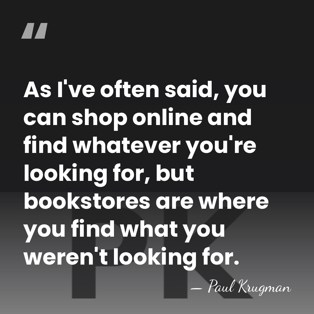 As I've often said, you can shop online and find whatever you're&hellip; - Paul Krugman