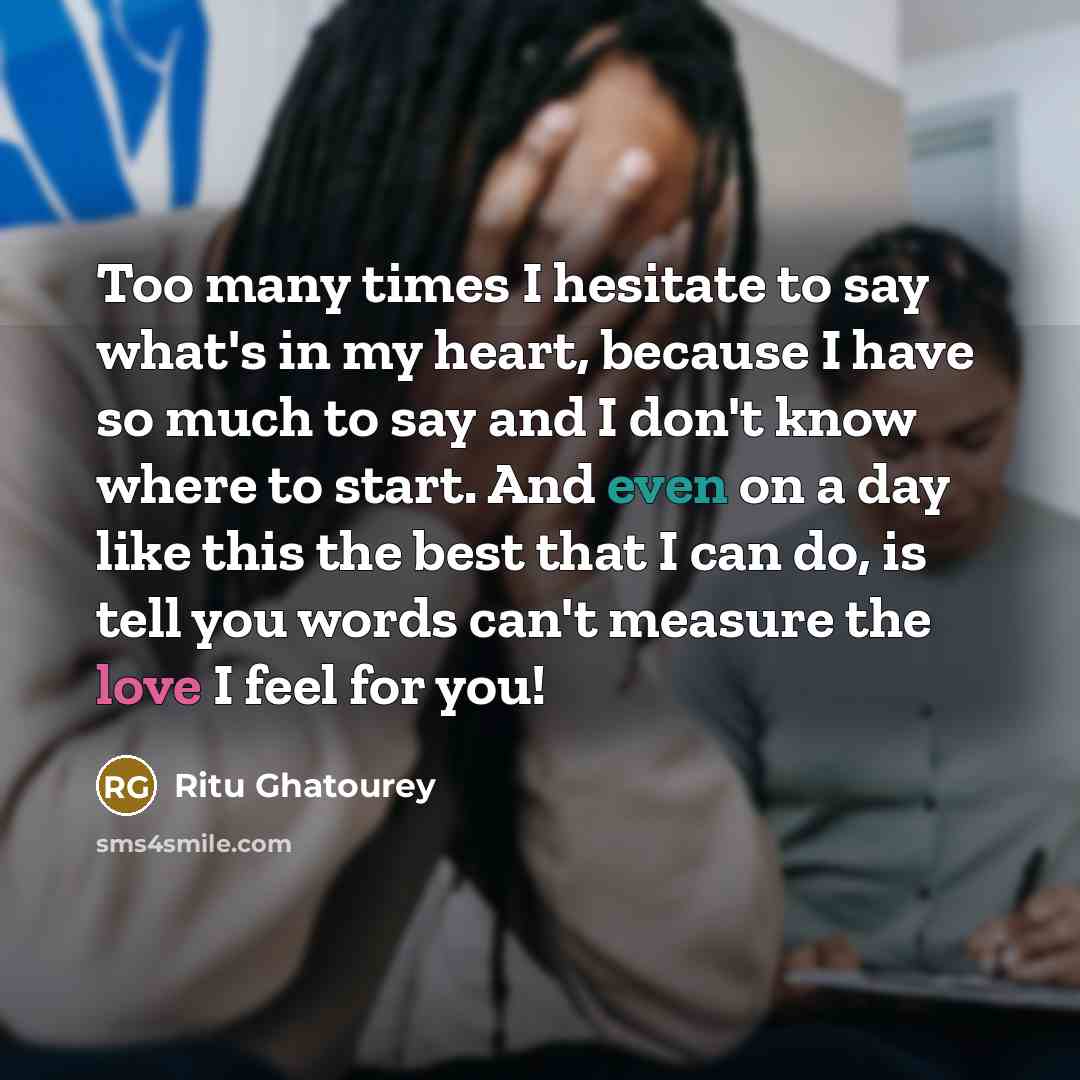 “Too many times I hesitate to say what's in my…” quote by Ritu Ghatourey