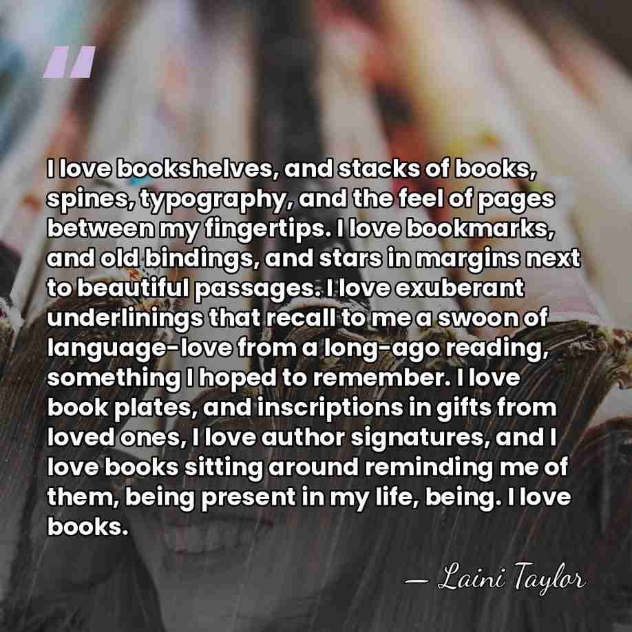 I love bookshelves, and stacks of books, spines, typography, and the feel&hellip; - Laini Taylor