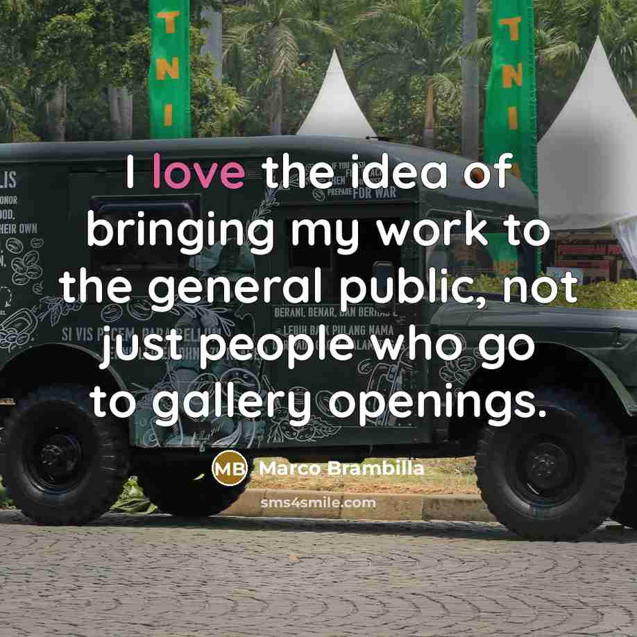 “I love the idea of bringing my work to the…” quote by Marco Brambilla