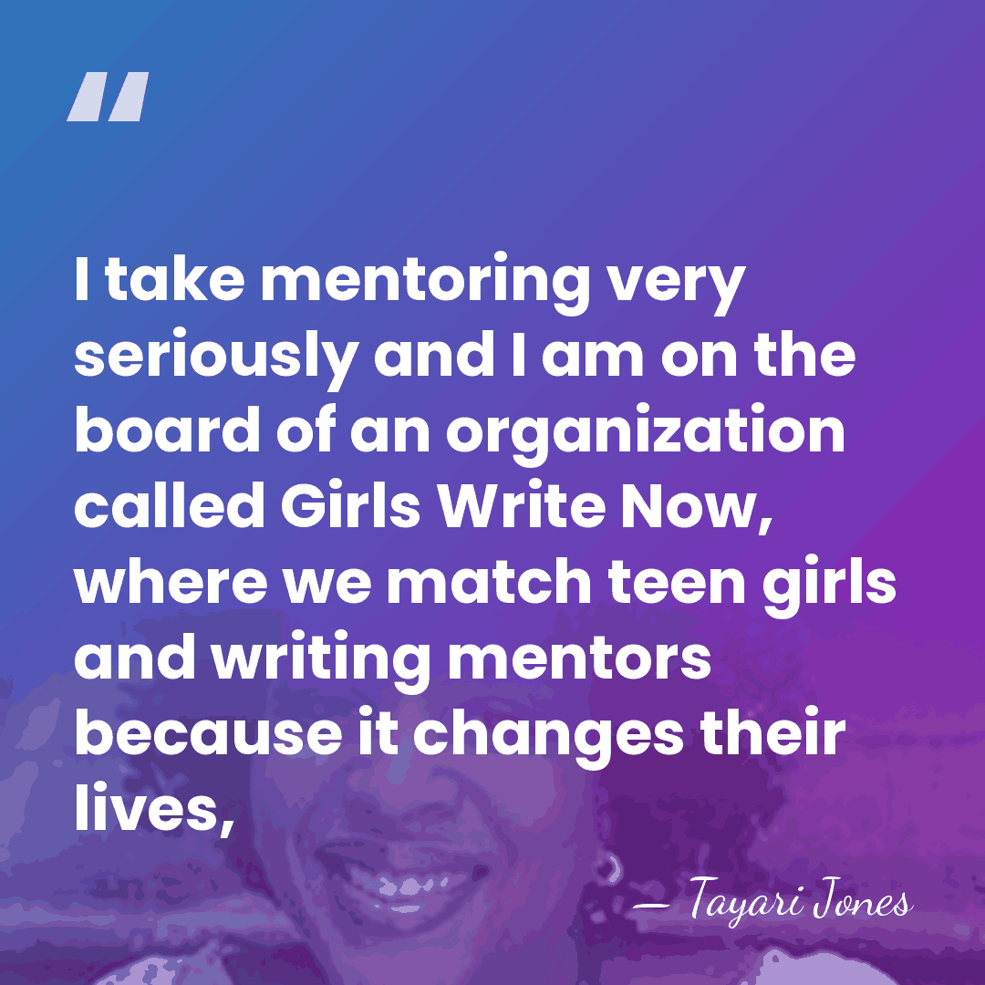 I take mentoring very seriously and I am on the board of&hellip; - Tayari Jones