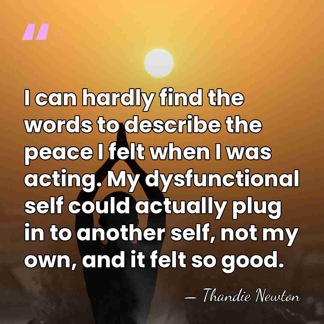 I can hardly find the words to describe the peace I felt&hellip; - Thandie Newton