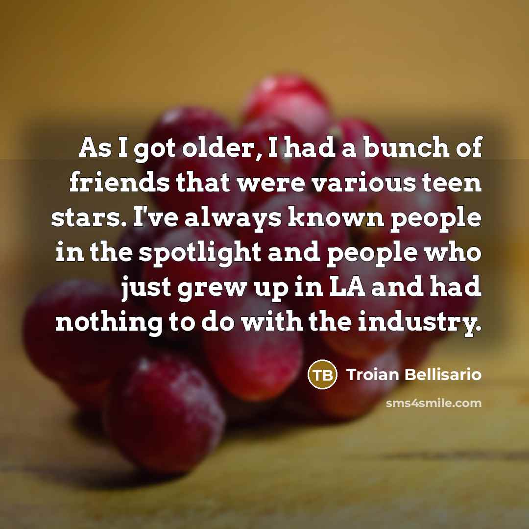 “As I got older, I had a bunch of friends…” quote by Troian Bellisario