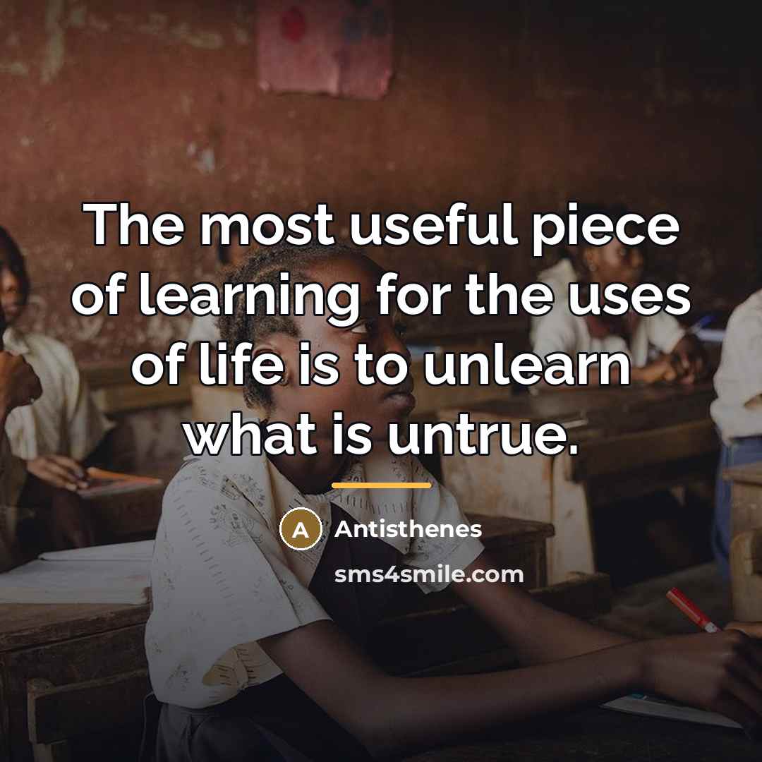 “The most useful piece of learning for the uses of…” quote by Antisthenes