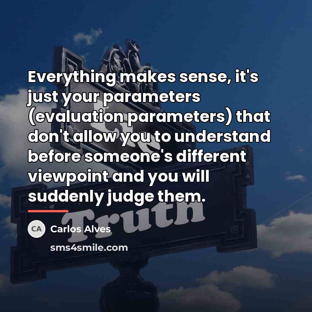 “Everything makes sense, it's just your parameters (evaluation parameters) that…” quote by Carlos Alves