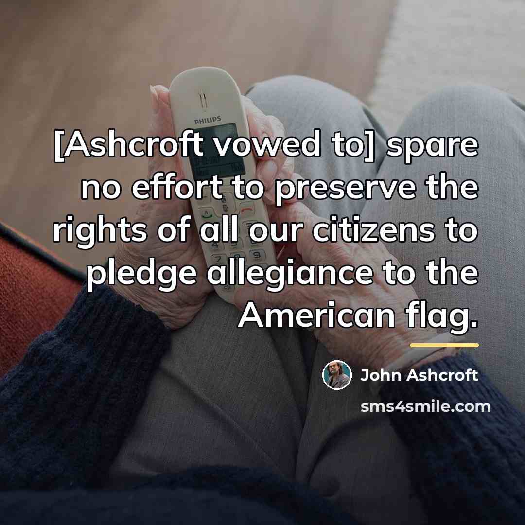 “[Ashcroft vowed to] spare no effort to preserve the rights…” quote by John Ashcroft