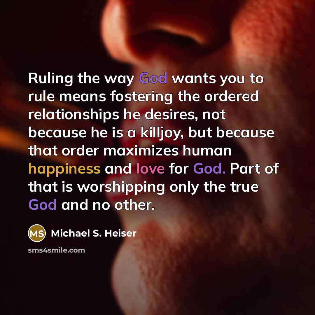 “Ruling the way God wants you to rule means fostering…” quote by Michael S. Heiser