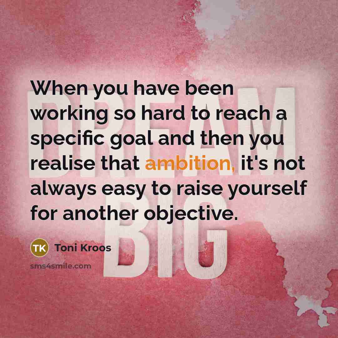 “When you have been working so hard to reach a…” quote by Toni Kroos