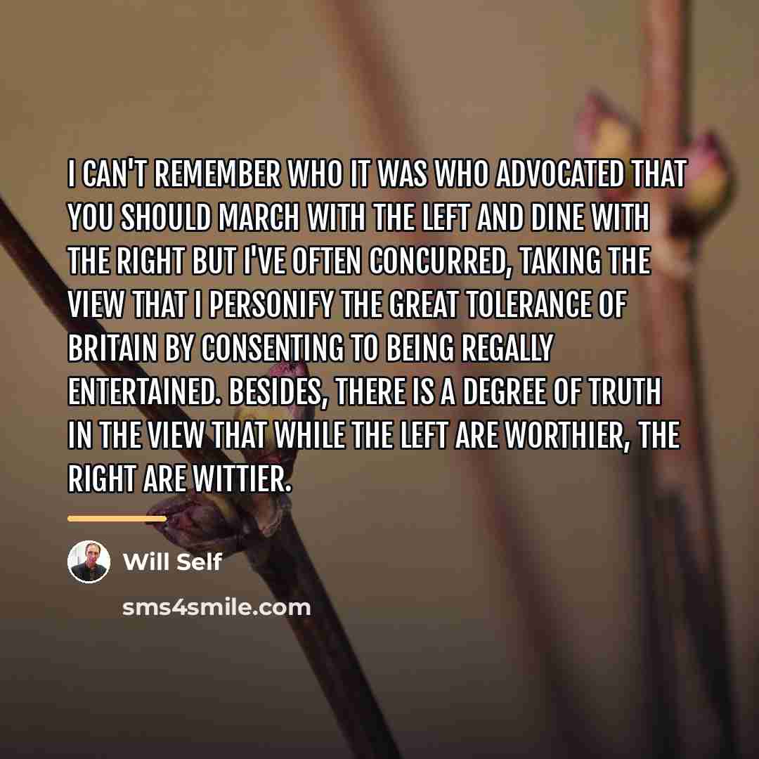 “I can't remember who it was who advocated that you…” quote by Will Self