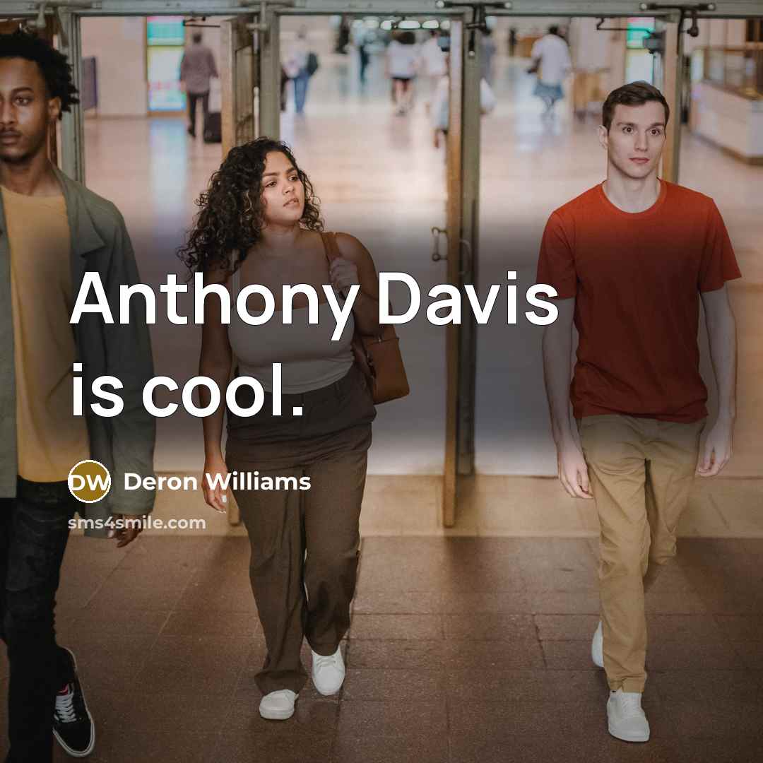 “Anthony Davis is cool.” quote by Deron Williams