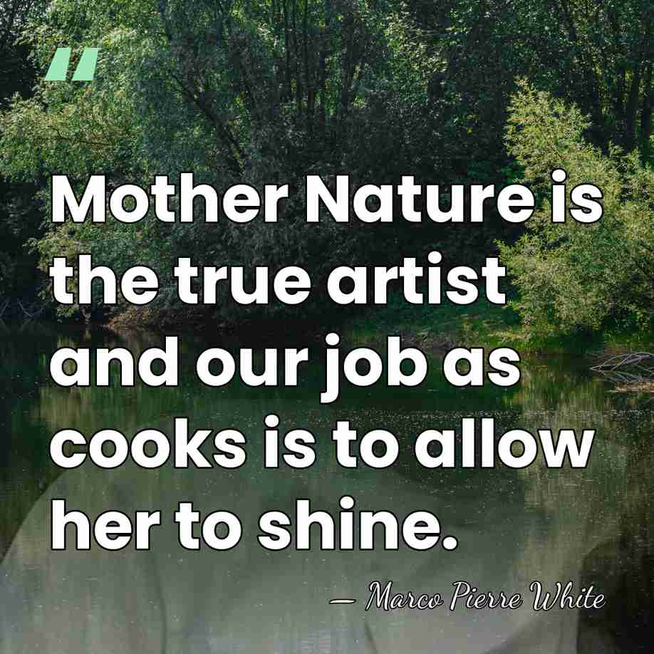 Mother Nature is the true artist and our job as cooks is&hellip; - Marco Pierre White