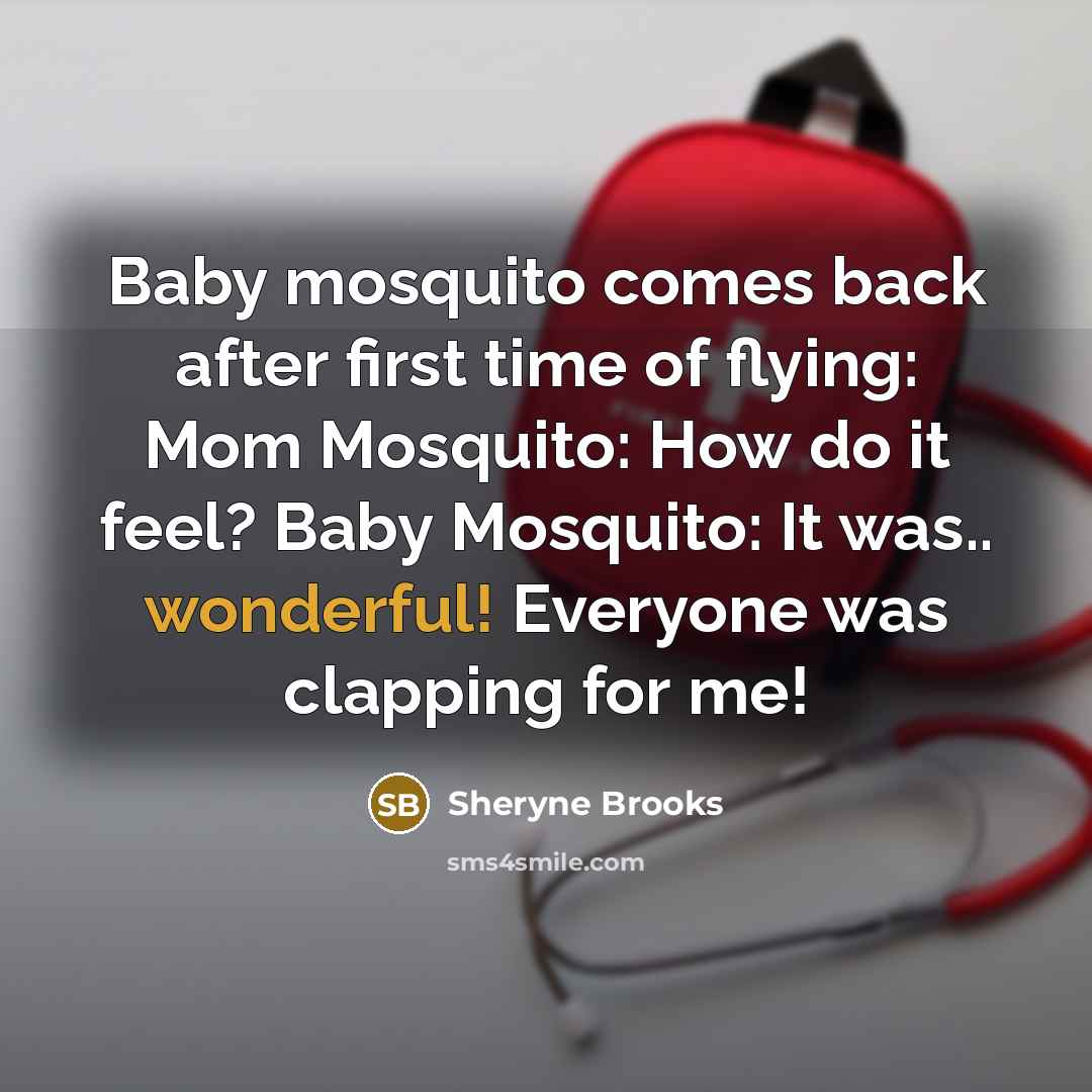 “Baby mosquito comes back after first time of flying: Mom…” quote by Sheryne Brooks