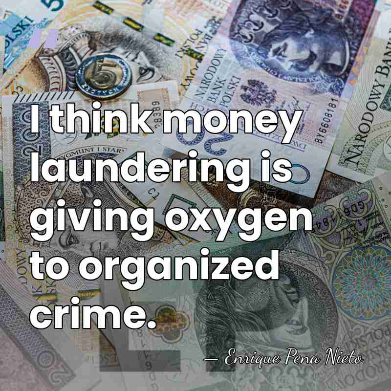 I think money laundering is giving oxygen to organized crime. - Enrique Pena Nieto